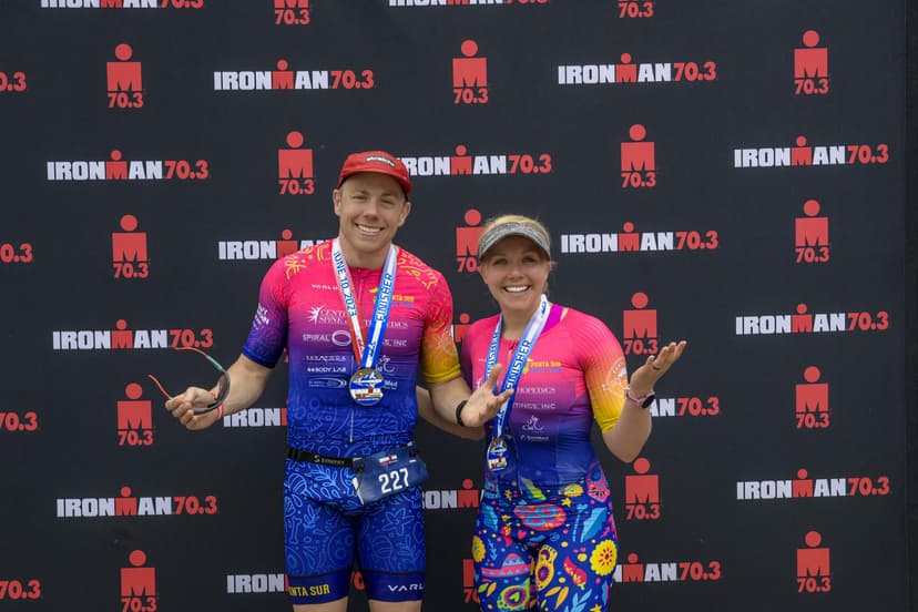 Mike and Maddie at the Boulder 70.3