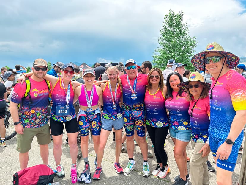 Picture of the team at the Ironman Boulder 70.3