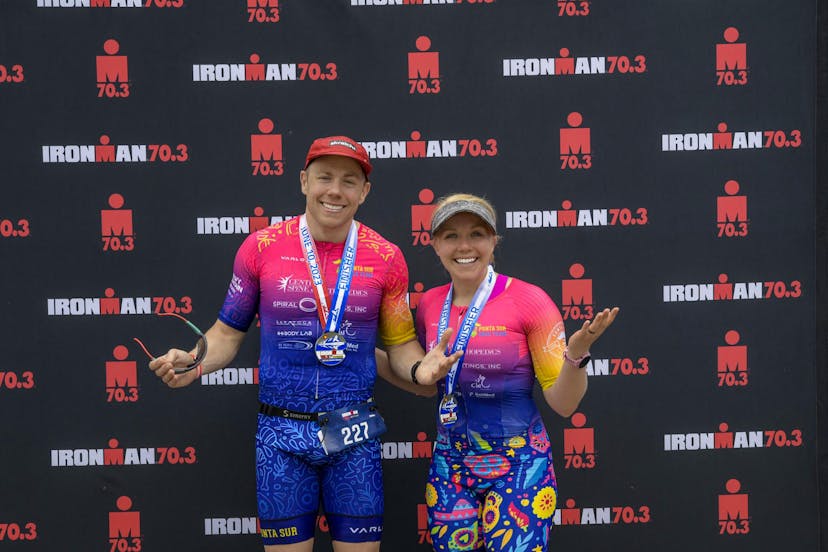 Mike and Maddie at the Boulder 70.3