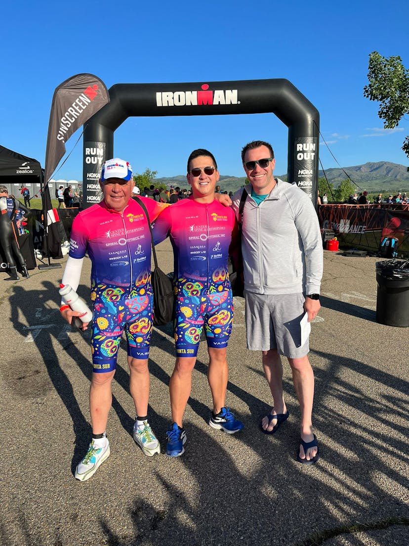 Shyan and Doc at the Boulder Ironman 70.3